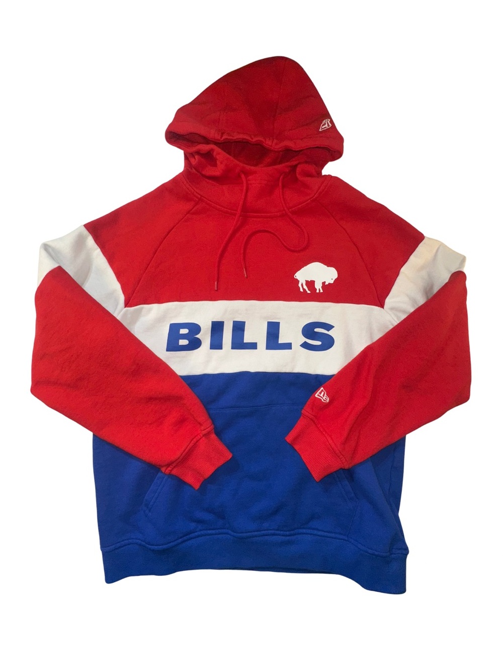 New Era Buffalo Bills Colorblock Hoodie Men’s Medium Red White Blue NFL